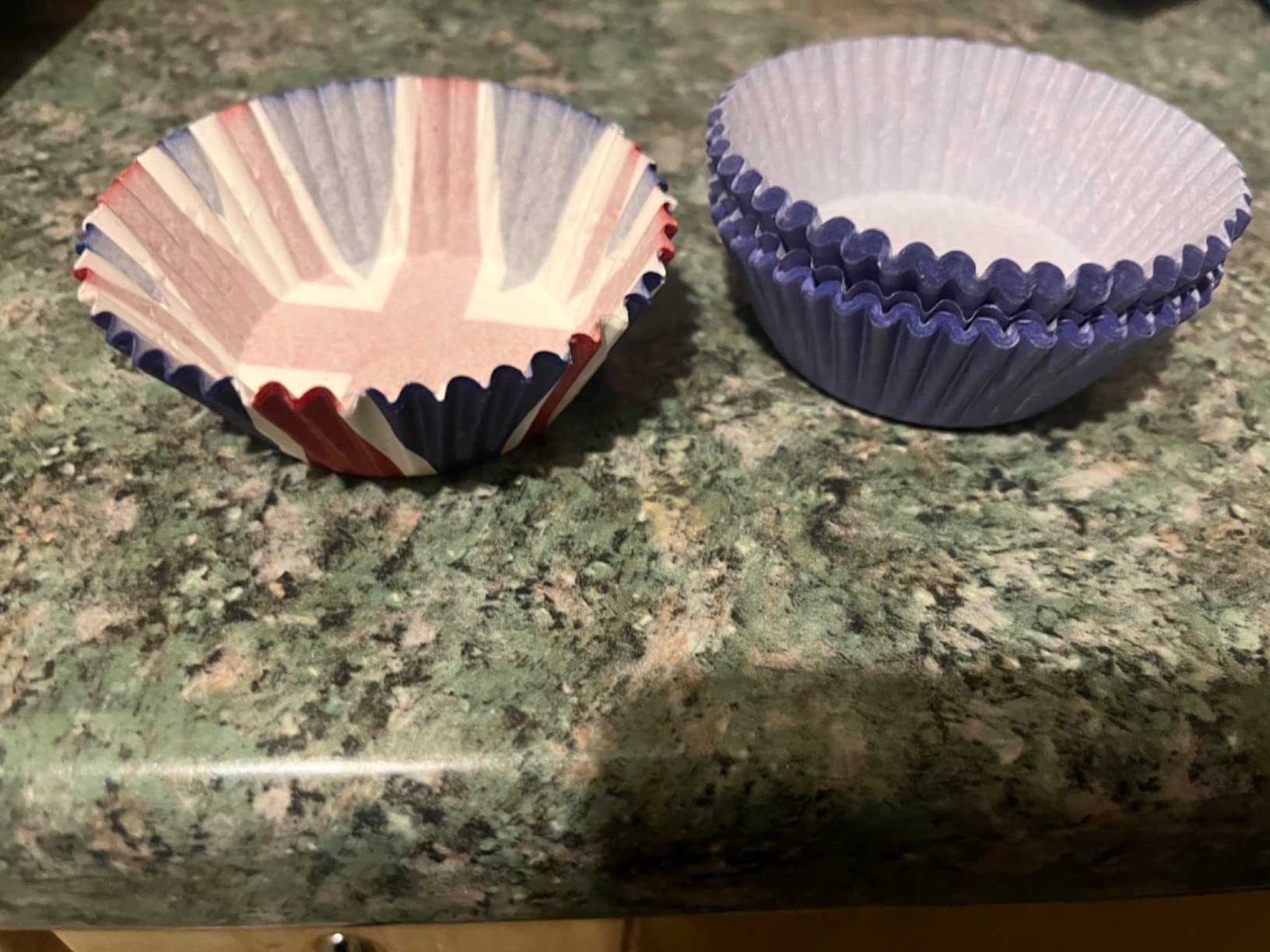 60 Union Jack Cupcake Wrappers & 60 Union Jack Cupcake Picks Toppers for Coronation Food