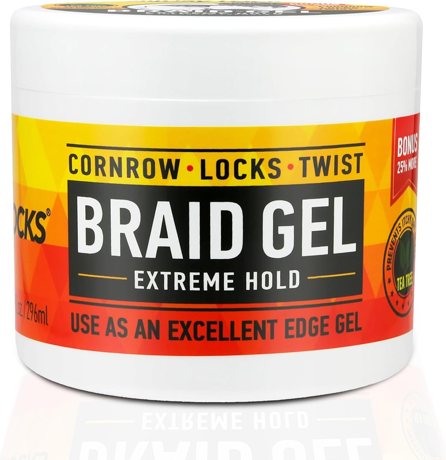 AllDay Locks Braid Gel Extreme Hold - Braiding Gel for Cornrows, Locks, & Twisting, Moisturizing Edge Control for Women and Men, Natural Formula for Extreme Hold - 10 oz Jar