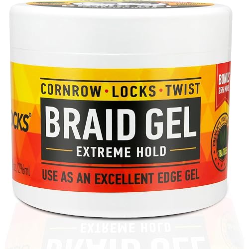 AllDay Locks Braid Gel Extreme Hold, Moisturizing Edge Control, 10 Oz