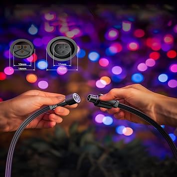 Y-Splitter Waterproof Outdoor Light Splitter With 22AWG Pure Copper Conductors Compatible With Permanent Outdoor Lights For Eufy E22 And T8L02