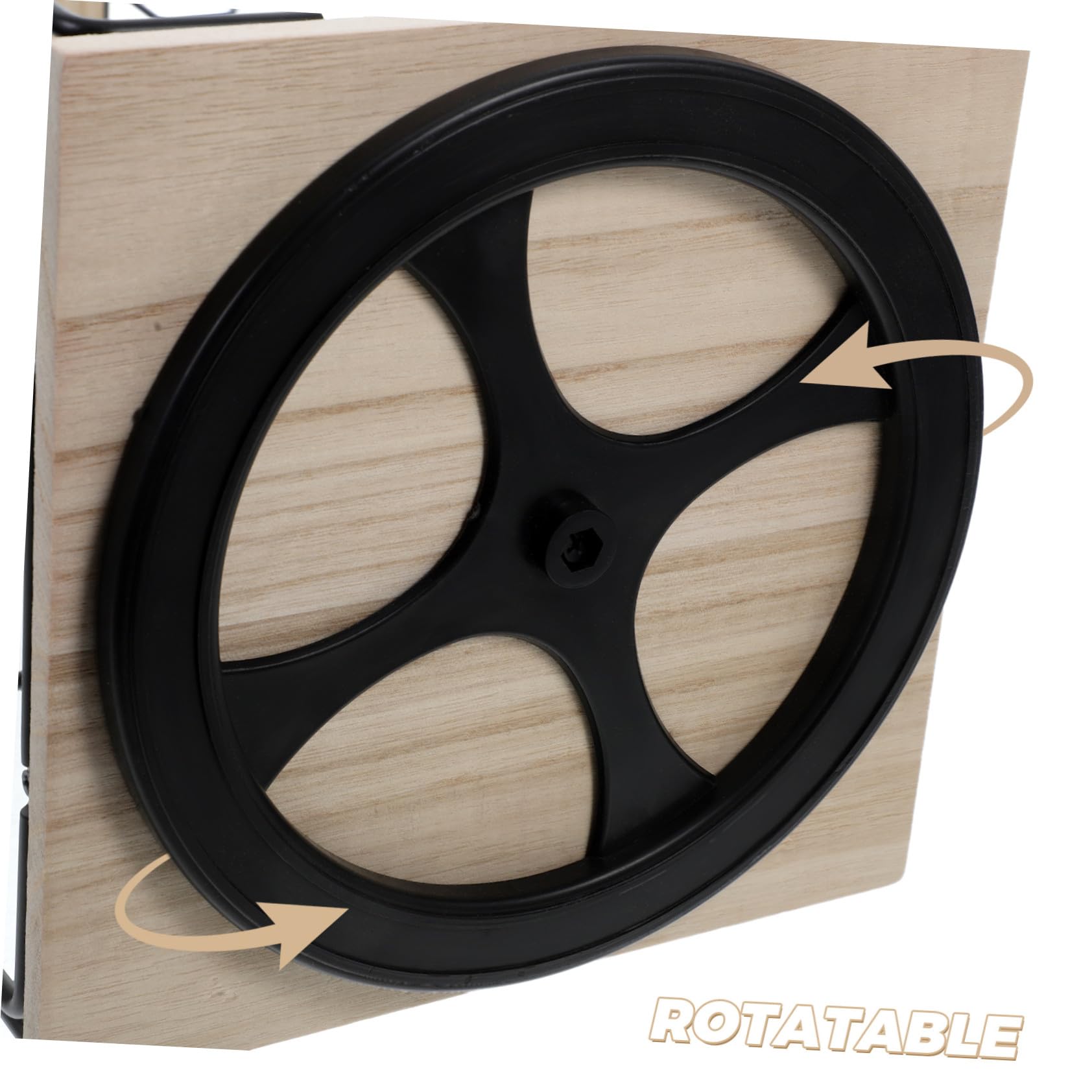 Rotierender Schmuckständer aus Naturholz mit Haken Multifunktionaler Ohrring Ringhalter Platzsparender Organizer für Schmuck Drehbares Design für Verkaufsstände und Schminktische