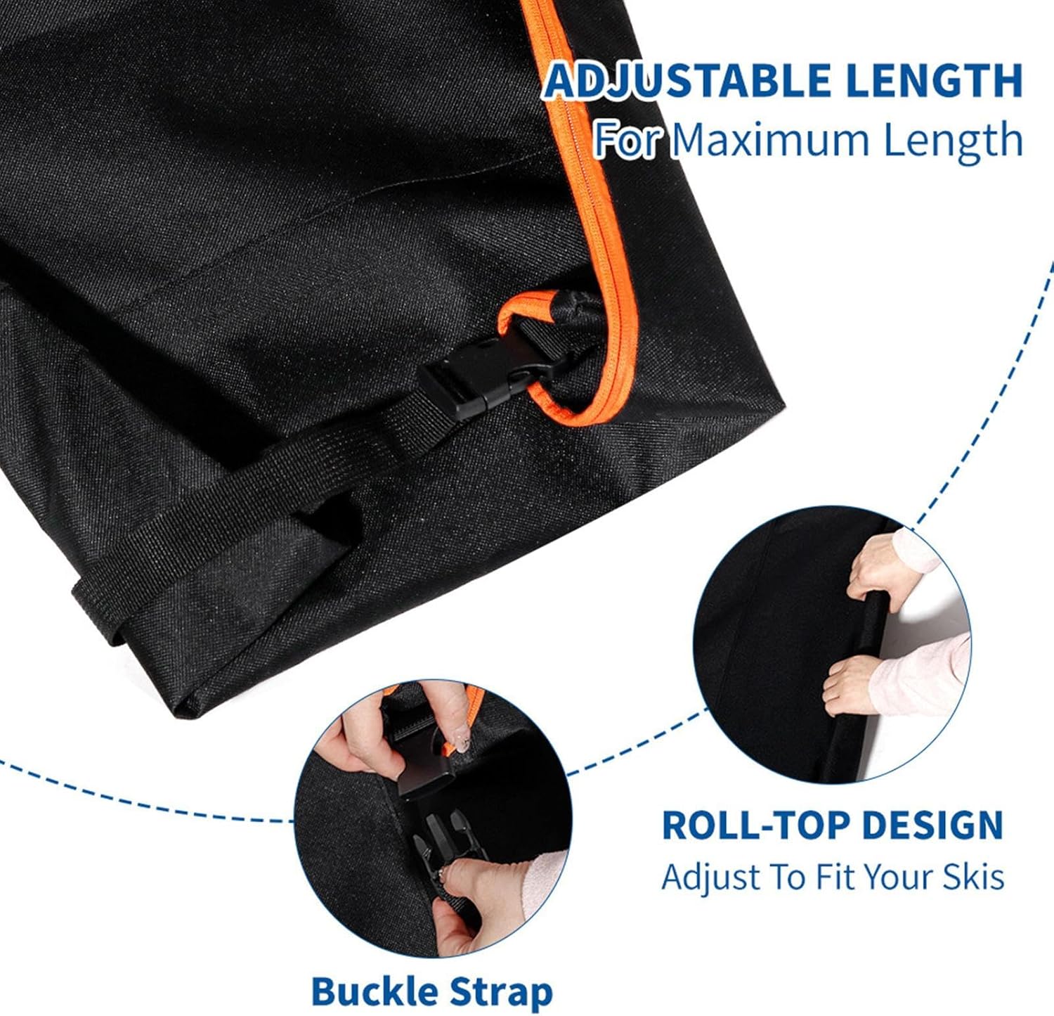 Snowboard Bag - Waterproof Foldable Winter Sports Gear Storage Pouch | Snowboard Travel Case - for Men Women Youth Adults Professionals Training