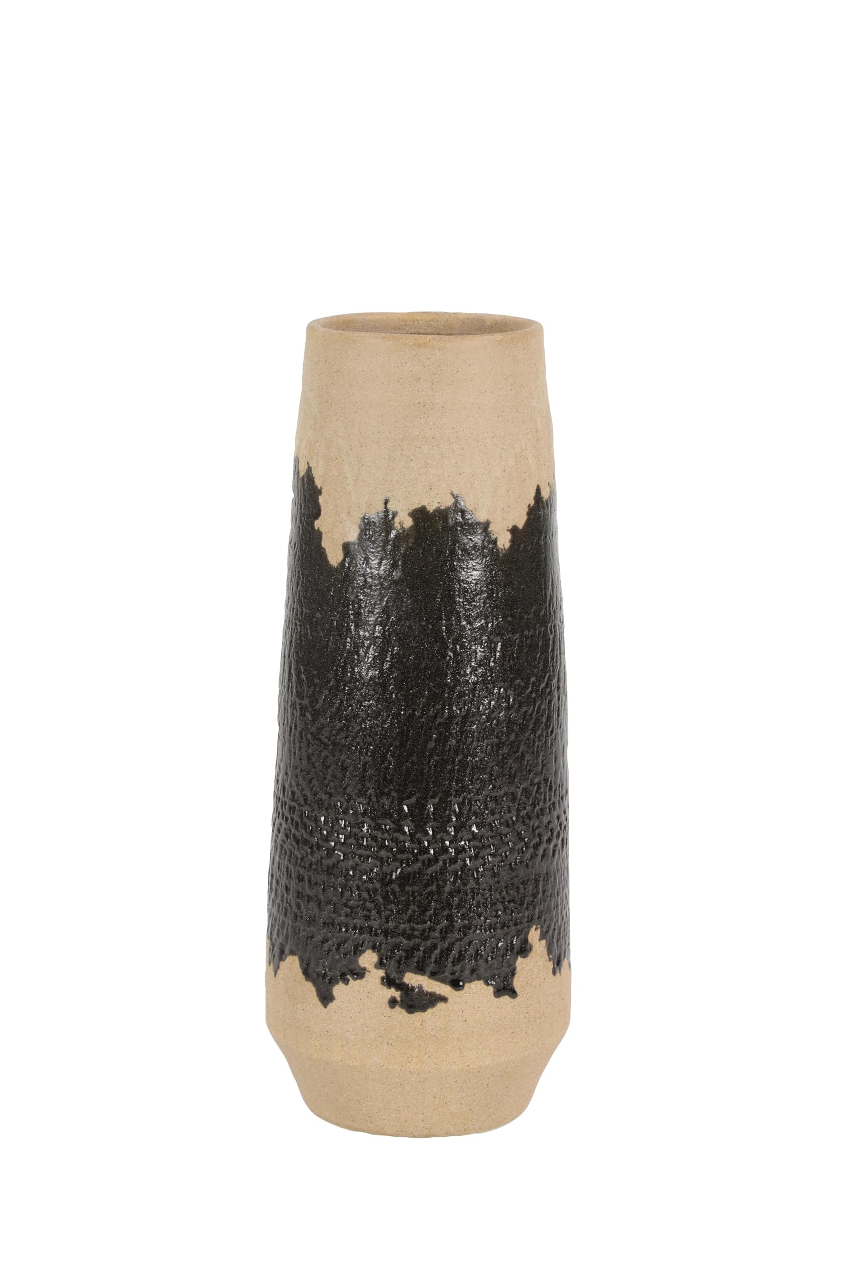 Deco 79 Porcelain Ceramic Decorative Vase Centerpiece Vase with Terracotta Details, Flower Vase for Home Decoration 6