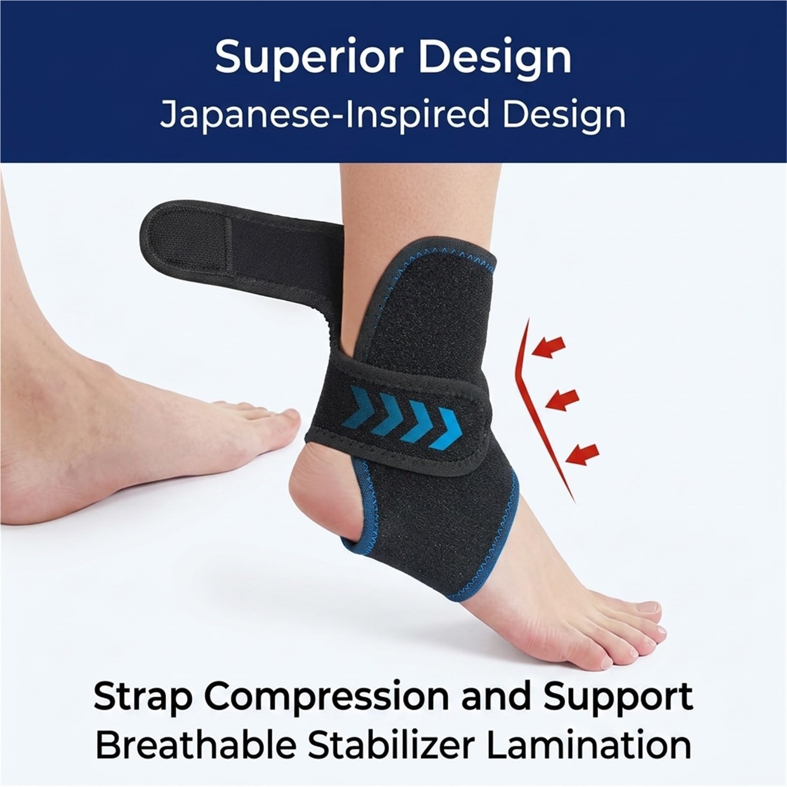 Generisch Kompressions-Sprunggelenkbandage, für Sport und tägliches Gehen, mit atmungsaktivem Stoff, Modell CJDW1081