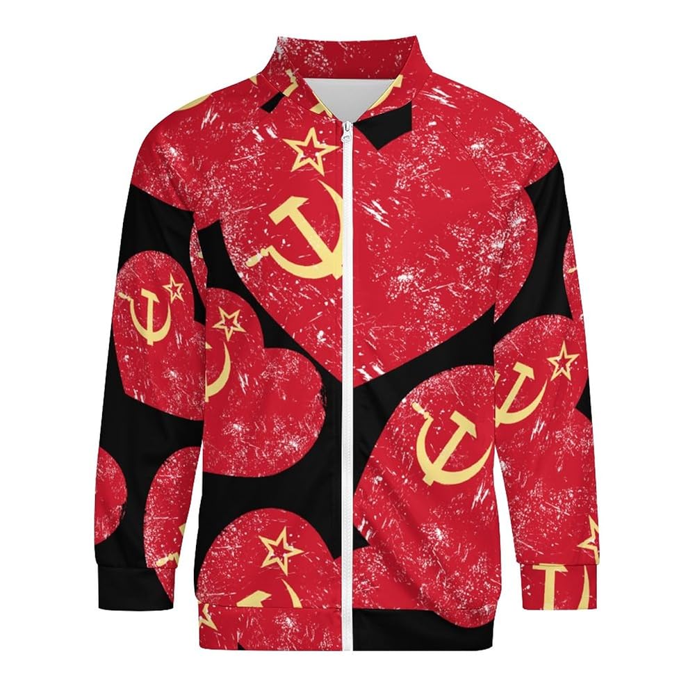 Amazon.com: Communism Soviet Union Retro Flag Men's Bomber