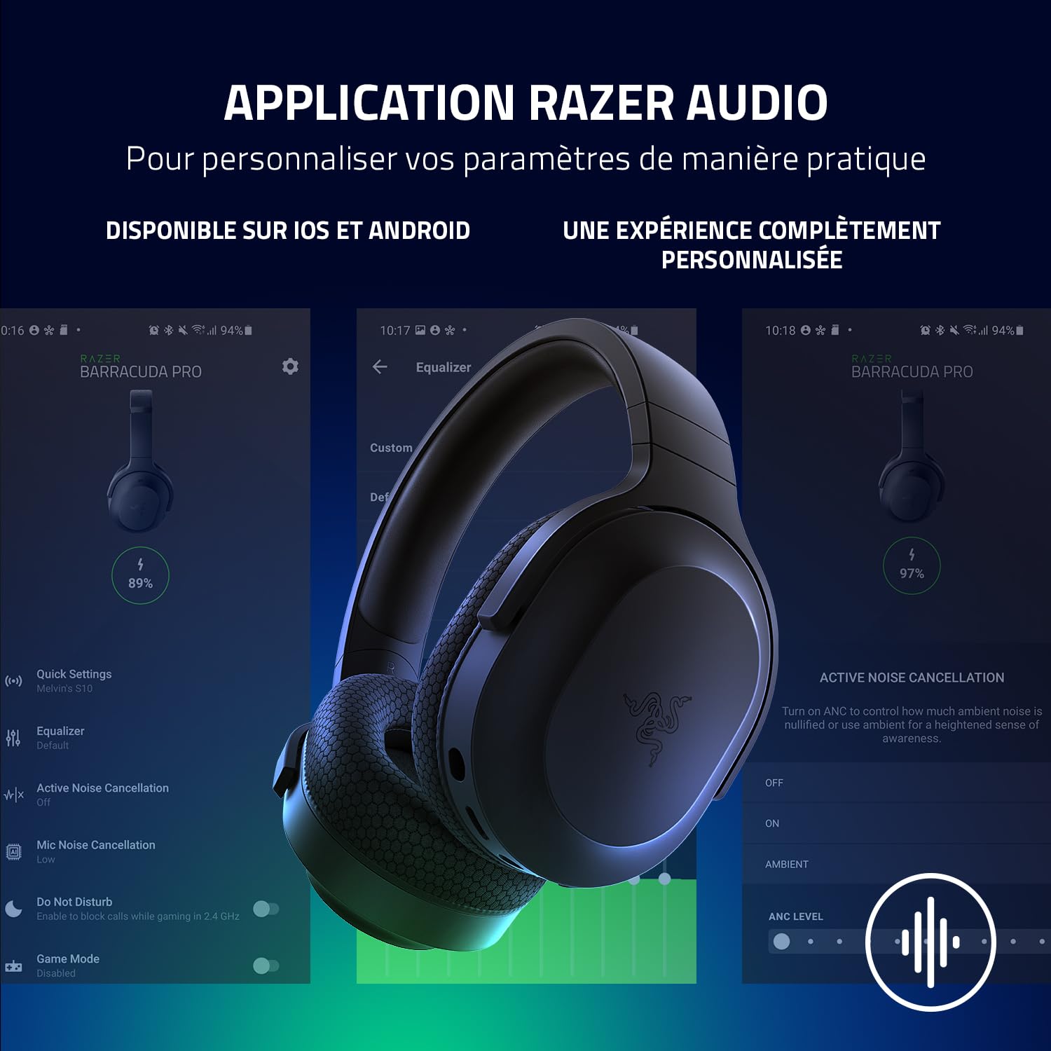 Razer Barracuda X - Casque Gaming sans Fil Multiplateforme (SmartSwitch Dual sans Fil, Design Ergonomique, TriForce 40mm, Microphone Cardioïde, Contrôles sur Casque, Batterie de 50h, USB-C) Noir