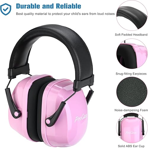 Miniatura 4 de ProCase SNR - Audífonos con cancelación de ruido de 29 dB para niños con autismo y reducción de ruido a prueba de sonido, para fuegos artificiales,