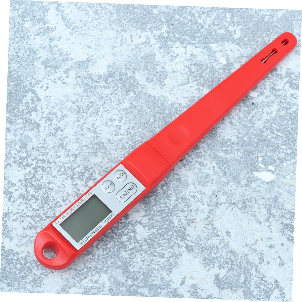 PRETYZOOM 3piezas Digital De Probeta De Inoxidable Para Alimentos Medidor De Temperatura Instantáneo Para Cocina y Bbq Rojo