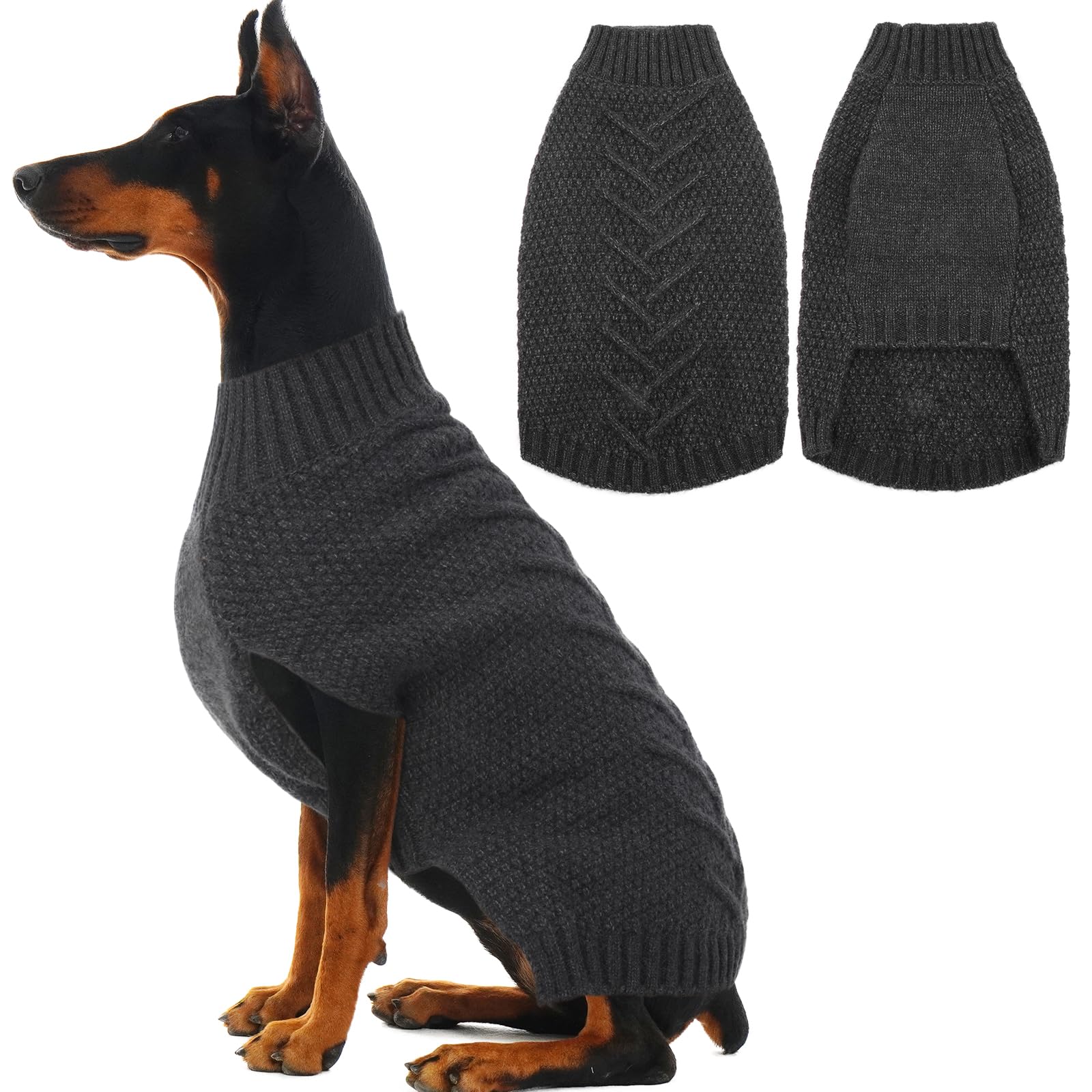 IECOii Extra Large Dog Sweater, XXXL Dog Sweater for Large Dogs Girl Boy, Xmas Pet Holiday Sweaters Large Size, Warm Doggy Christmas Knitwear Big Dogs