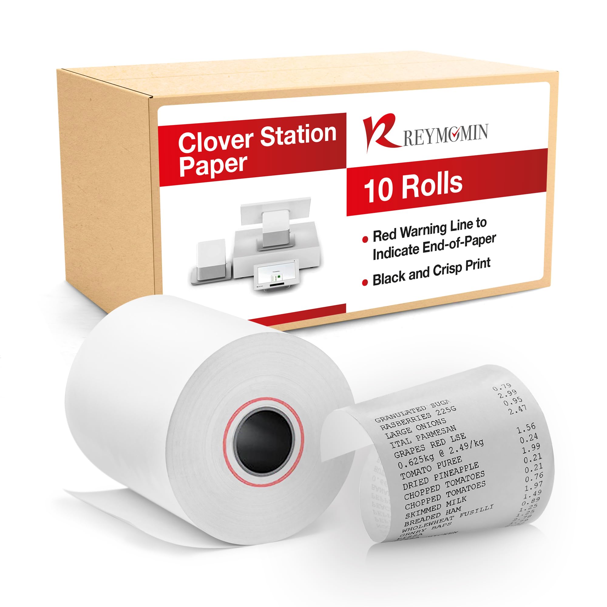 Amazon.com: 10 Rolls - Clover Station Receipt Paper - 3 1/8