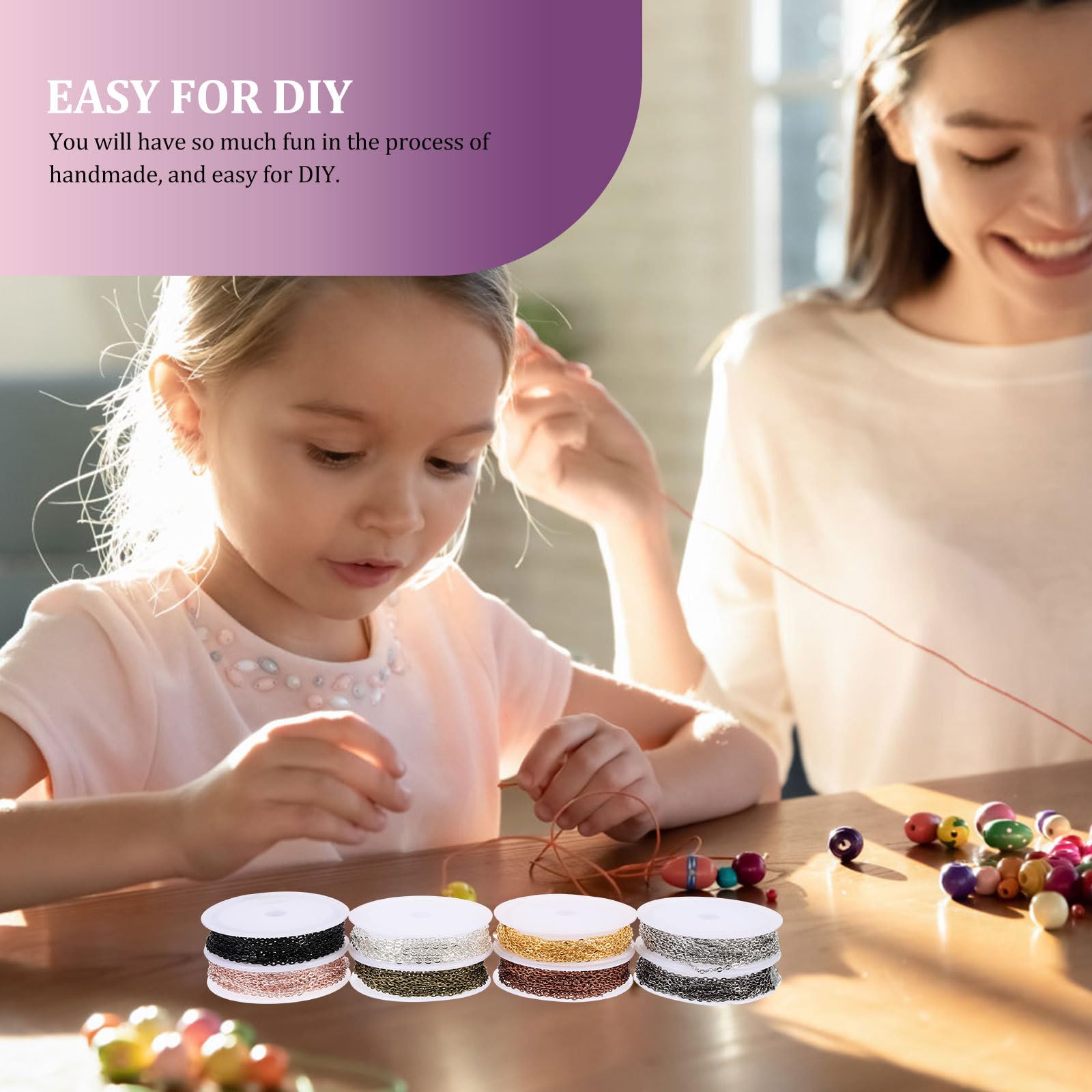 Gatuida Schmuckzubehör Karabinerverschlüssen Biegeringen und Ketten für Diy-schmuckherstellung zum Selbermachen von Individuellen Halsketten und Fußkettchen