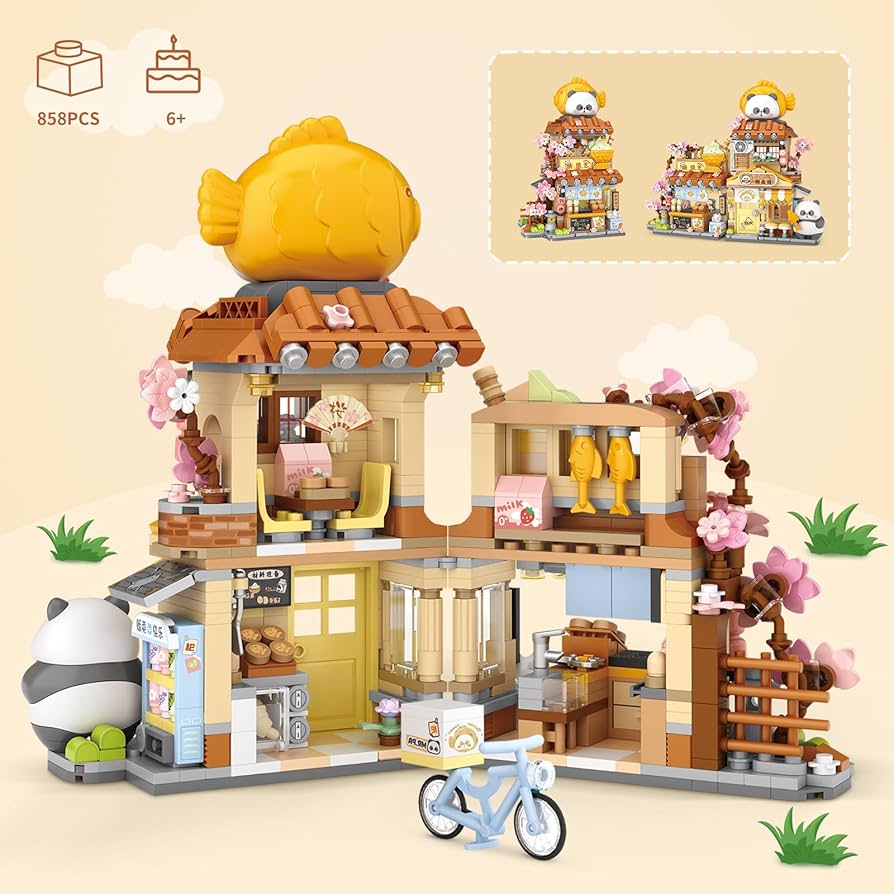 ミニチュア❤ひよこアイスタワー Amazon.com: Japanese Street View Taiyaki Shop Mini Building
