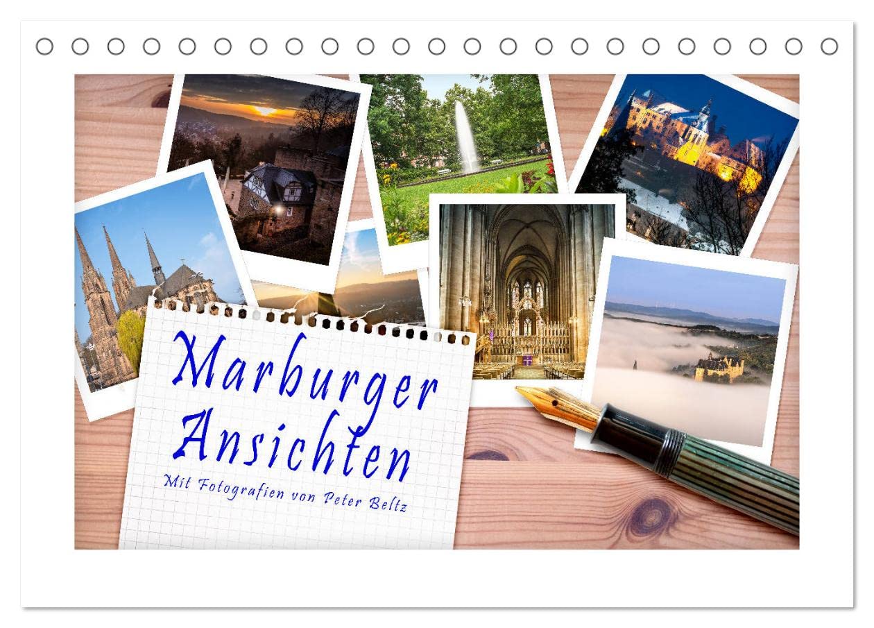 Marburger Ansichten (Tischkalender 2026 DIN A5 quer), CALVENDO Monatskalender: Bilder der romantischen Universitätsstadt an der Lahn