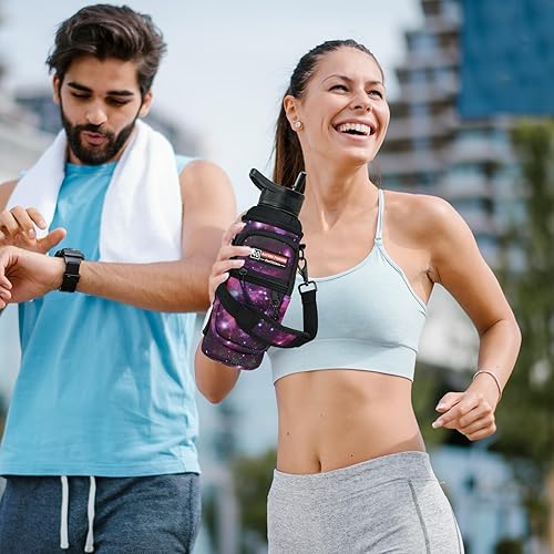 Miniatura 66 de NATURE PIONEOR Water Bottle Holder with Strap,Water Bottle Carrier Bag Sling Sleeve with Adjustable Shoulder Strap & Handle and Large Phone Pocket