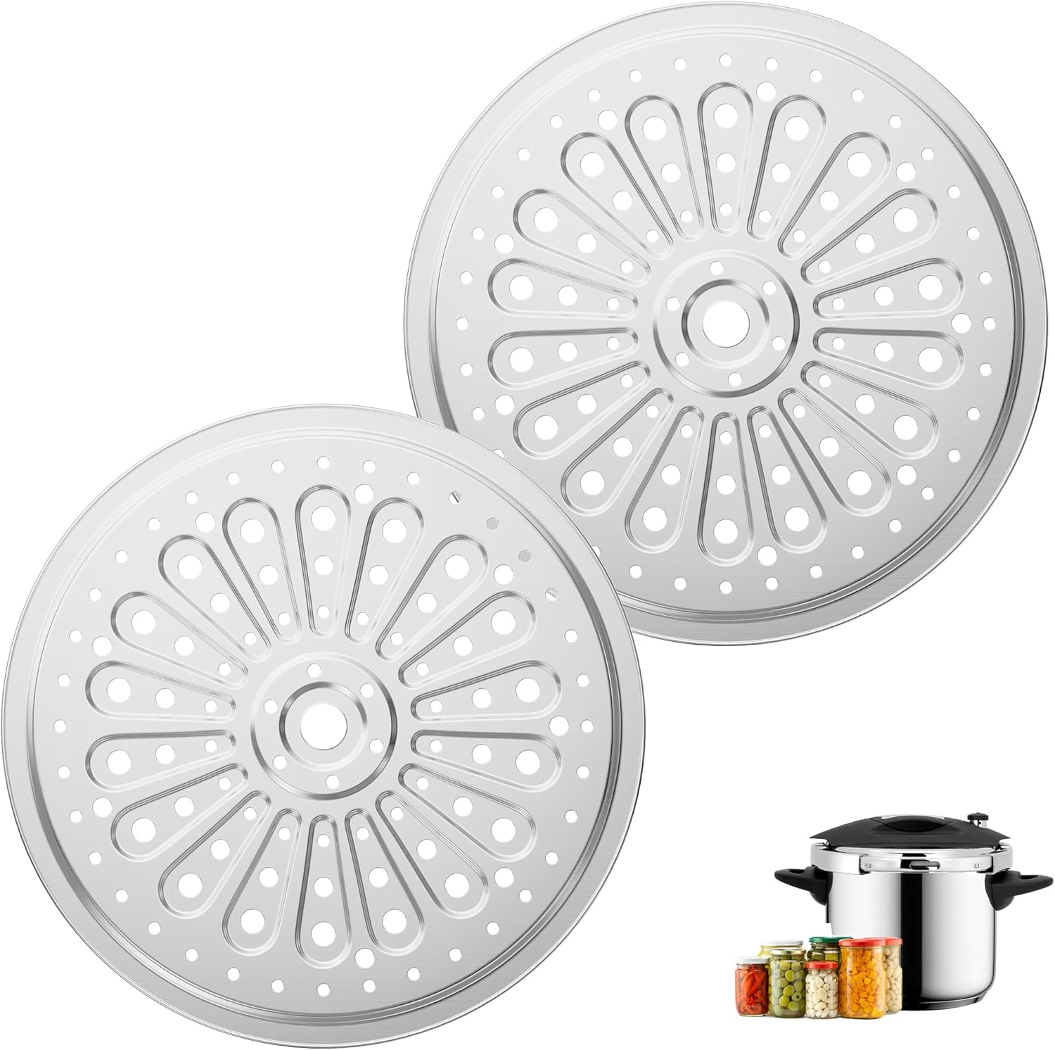 KORCCI Pressure Canner Rack 2Pcs Stainless Steel Canning