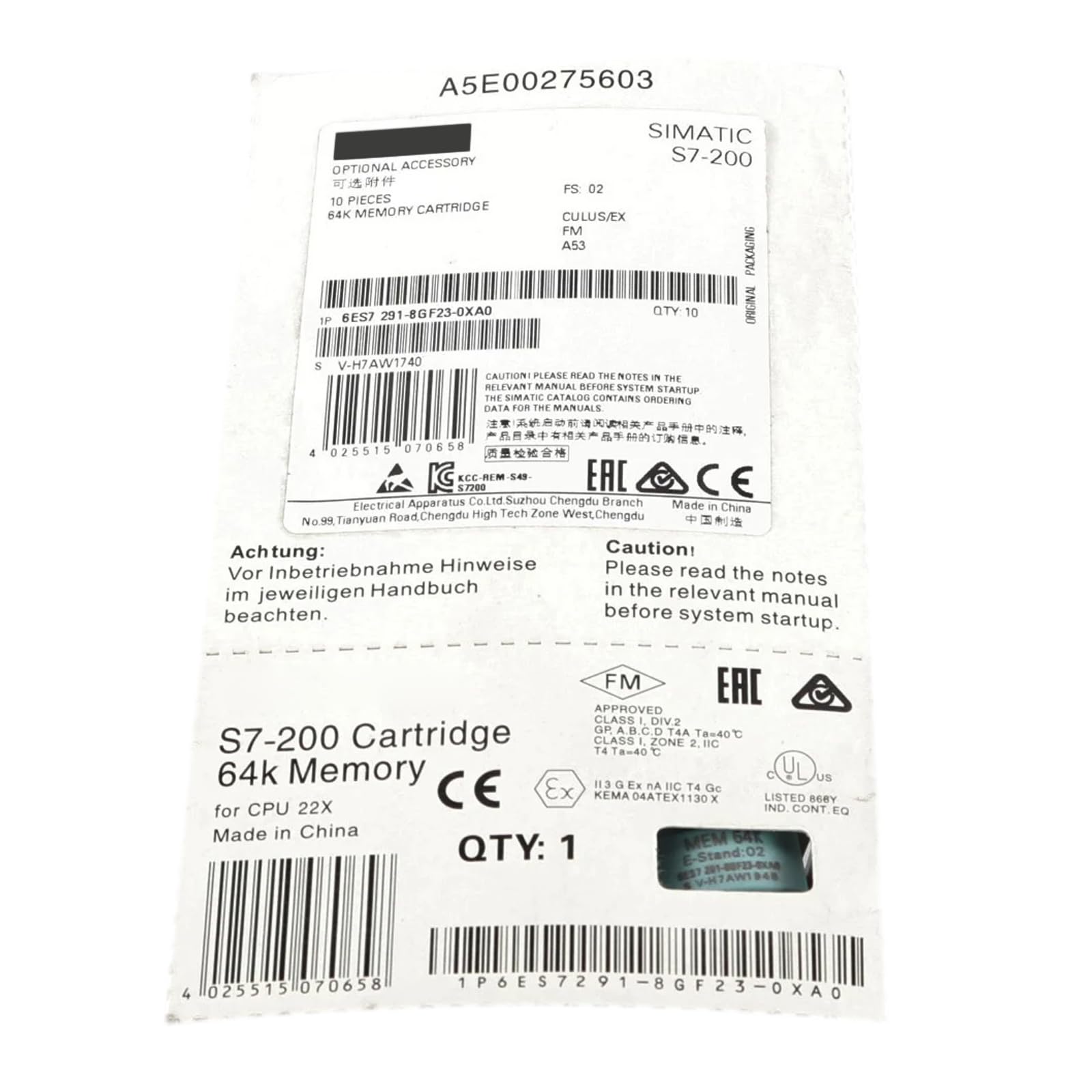 Module 6ES7291-8GF23-0XA0 neuf en boîte scellée pour automate - 2