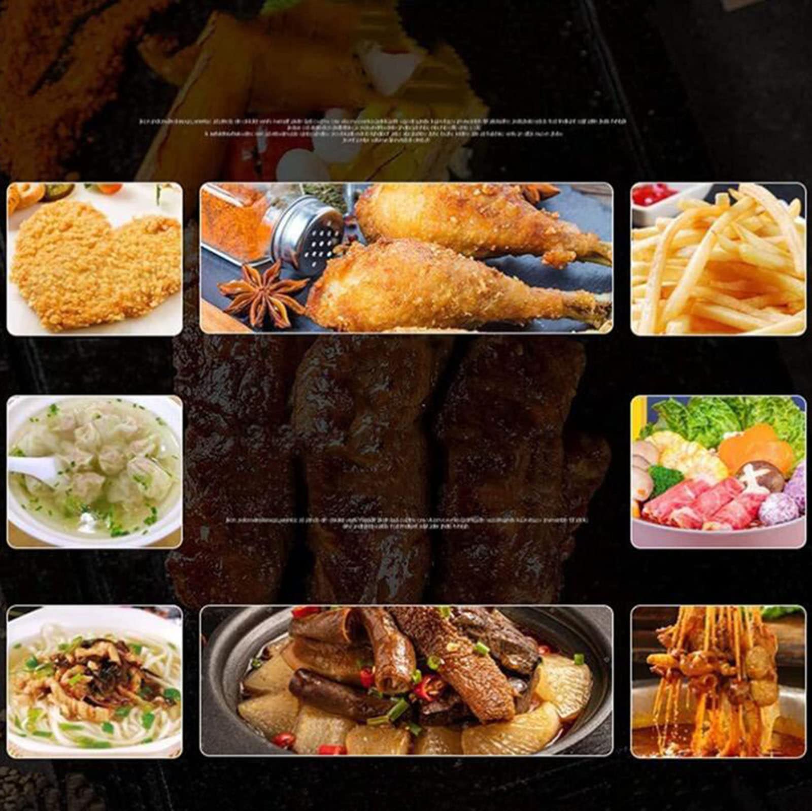 UMJIGF Commercial Deep Fryer,Chips Fryer 10l+10l Deep Fryers with Basket,Countertop Stainless Steel Electric Fryer,for Kitchen,Home,