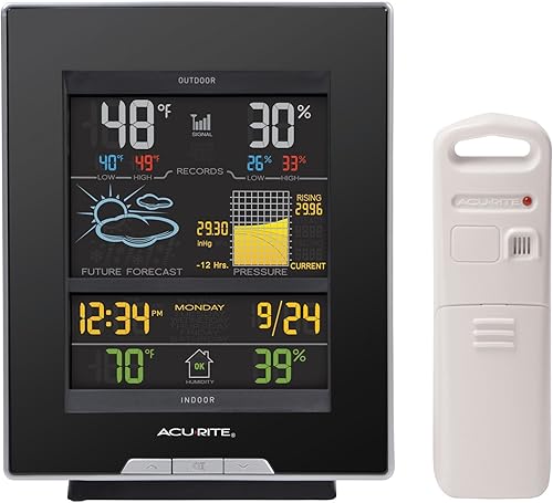 AcuRite 02007 - Estación meteorológica digital para el hogar con pronóstico de precisión por la mañana y la noche medidor de temperatura y humedad