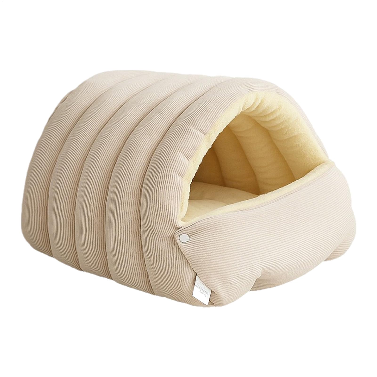 Panier pour Chat Douillet - 45x30x19cm Tente Moelleuse Et Chaude avec Coussin Amovible | Conception Coupe-Vent | Tente Douce Et Chaude pour Chats D'Intérieur & Petits Chiens