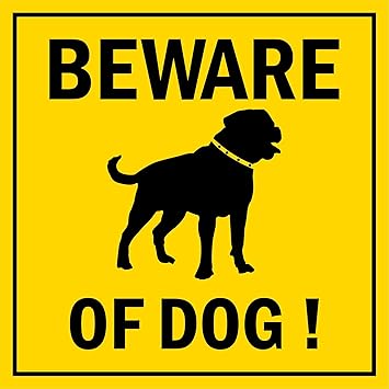 Beware of Dog Sign Board,3 mm pvc rigid board, Size 12 X 9 Inch,Hi quality UV printed vinyl-no fade & Water Proof