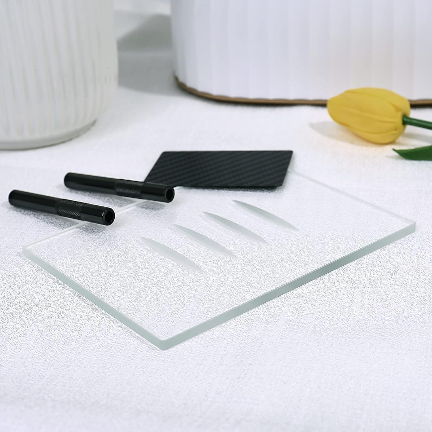 Clear DIY Glass Drink Coasters