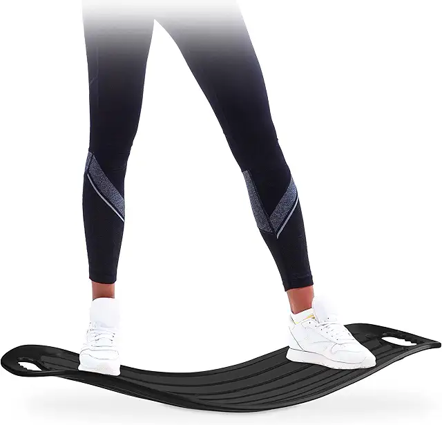 Relaxdays Twist Board: Handliches Balance Board für Ganzkörpertraining bis 150 kg, blau