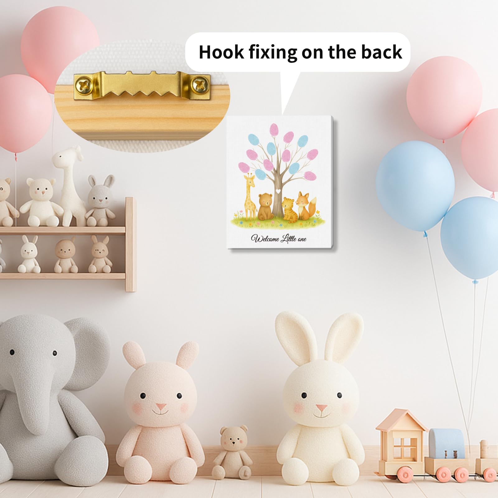 2 piezas de árbol de huellas dactilares para revelación de género, libro de invitados para baby shower, ideas para fiestas, libro de invitados de huellas dactilares con 2 bolígrafos y 6