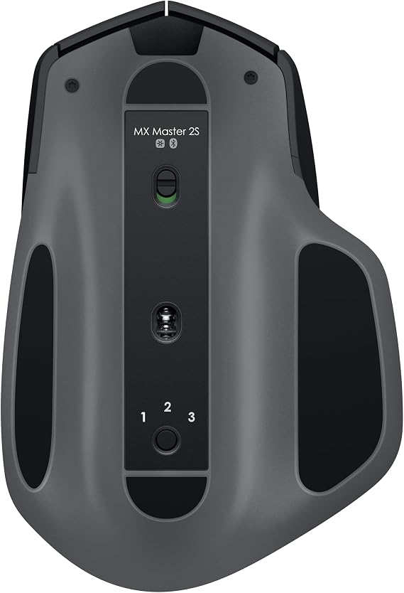 Logitech MX Master 2S Bluetooth Edition Wireless Mouse, Multi-Surface, Hyper-Fast Scrolling, Ergonomic, Rechargeable, Connects Up to 3 Mac/PC Computers,Color-Graphite.