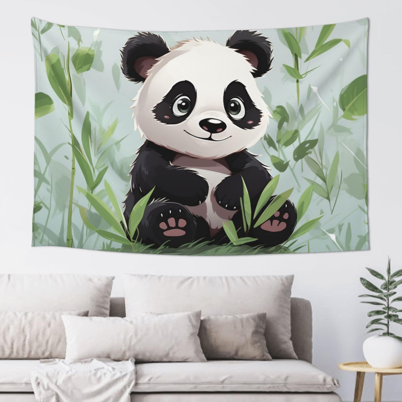 Fodpand Black Cute Animals Tapestry Dorm Decor, Wall Backdrop Aesthetic Tapestries Hanging Banner For Bedroom, Modern Wall Art Poster Blanket, Home Decor Wall Tapestry 60"X40"