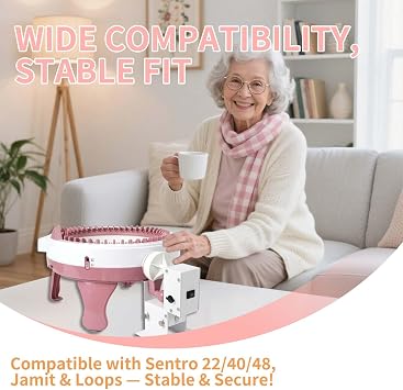 Electric Knitting Machine Adapter, Auto Power Attachment for Sentro 22/40/48, Jamit & Loops & Threads, Adjustable Mount, Variable Speed & Reverse Control for DIY Crafting