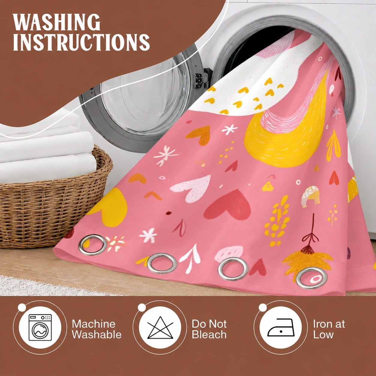 Lot De 2 Rideau À Oeillets Occultant 140L X 245H cm Romantique Dessin Animé Licorne Rideaux Salon Moderne Chambre Anti Bruit Anti Froid Rose Draperies d’intimité Doux Décoration Fenêtre