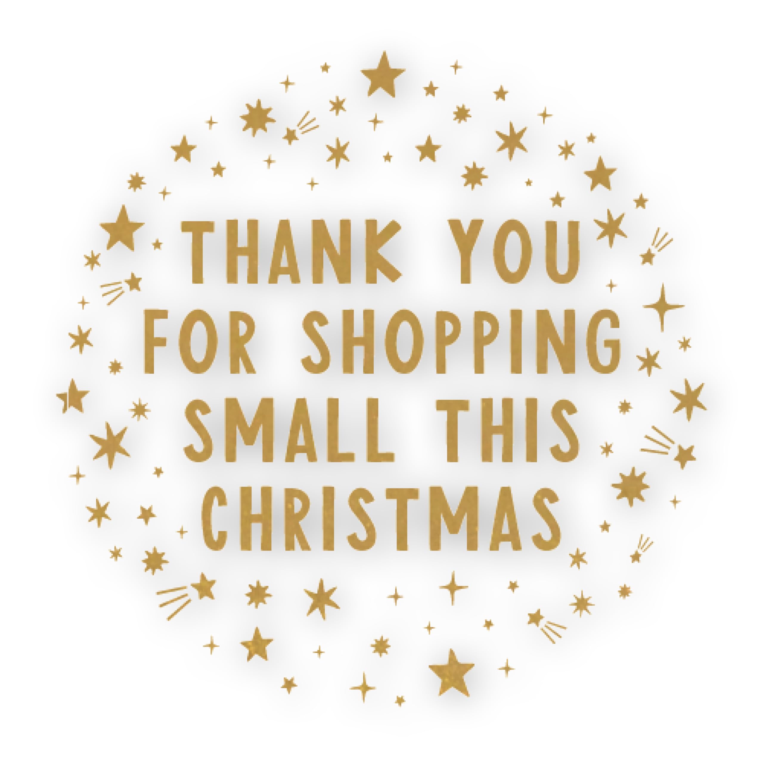 Thank you sticker small business for Christmas | small business sticker | thank you small business stickers | small business essentials | packaging stickers small business (Gold)