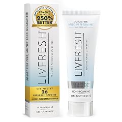 LIVFRESH Toothpaste Gel Clinically Proven to Remove Plaque 250 Better Improves Gum Health 190 Better Prevents Reduces Tartar