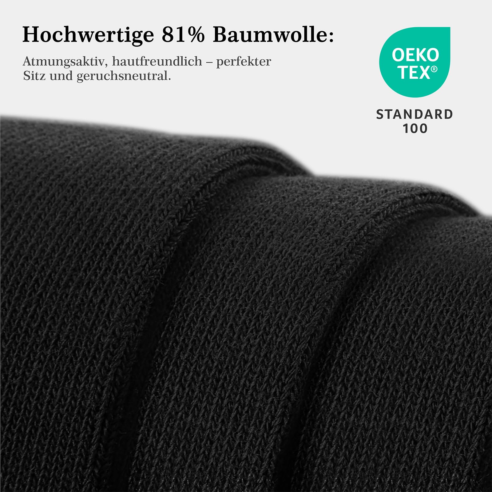 Fullluwaa 12 Paar Socken Herren Damen,Soft Baumwolle Herrensocken,Lange Arbeitssocken Schwarz