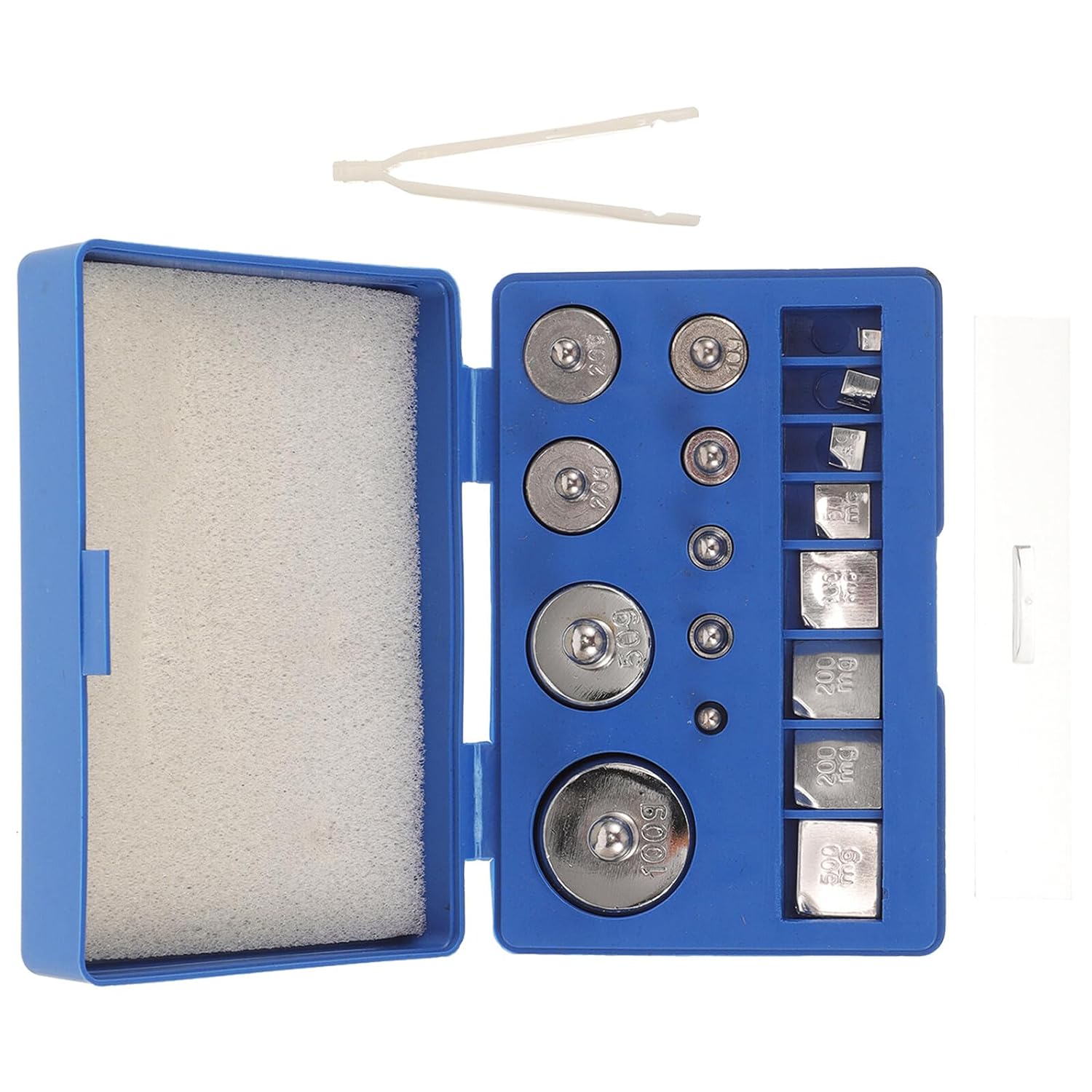 Calibration Weight High Precision Stainless Steel Balance Scale Weights with Storage Box for Digital Scales Laboratory Measurement