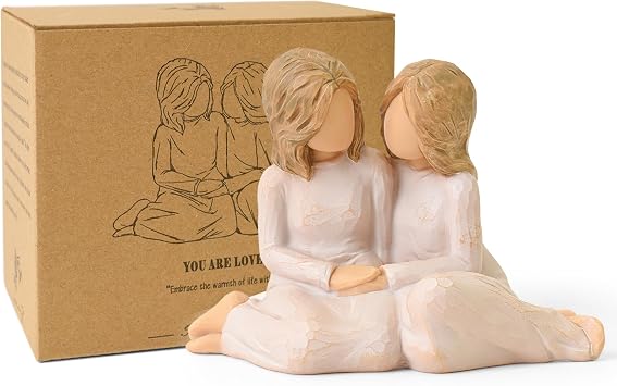 Best Friend Birthday Gifts for Women, Friendship Gift Figurines for Sisters | Best Friend Gift for Women, Sculpted Hand-Painted Statue for Home Decor Ornament