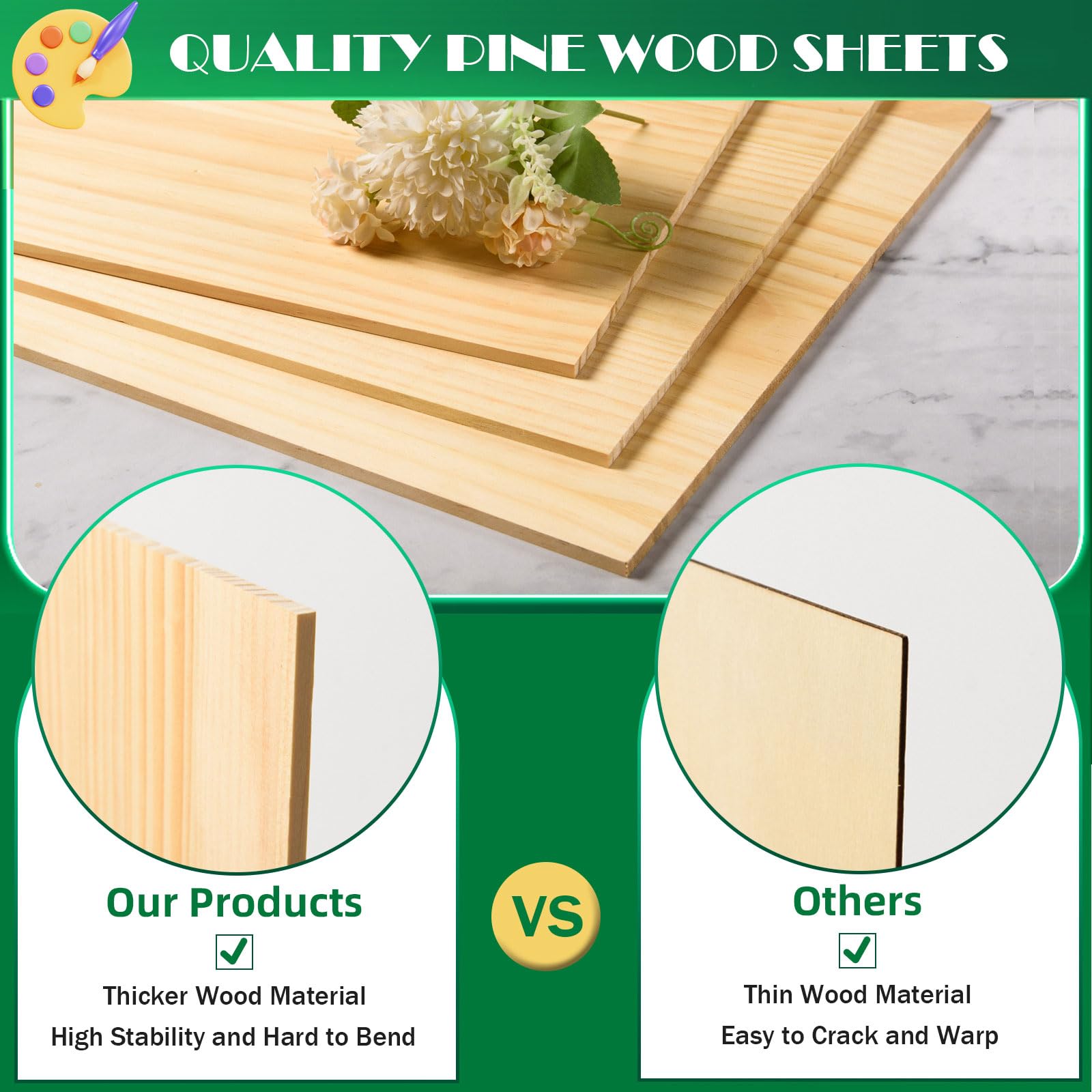 Amazon.co.jp: AWIZOM クラフト用未仕上げウッドシート 6枚パック