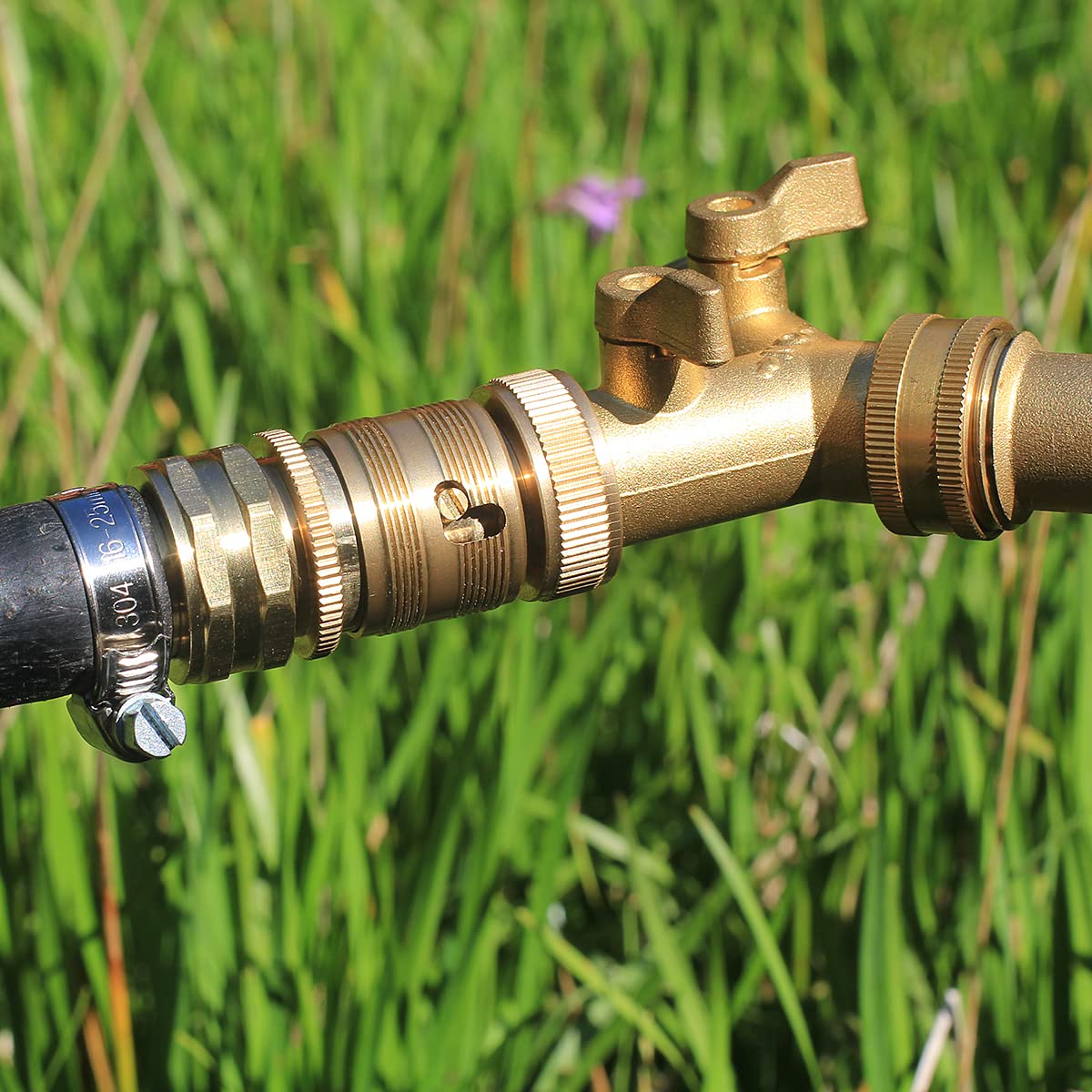 Manguera de jardín de conexión rápida de latón macizo de 3/4 pulgadas GHT rosca externa de fácil conexión, accesorios de manguera de agua sin fugas, conector rápido macho y adaptadores de