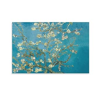 ★特大★ 手書き油絵 ゴッホ 花咲くアーモンドの枝 絵画 インテリア 油彩画 手書き油絵 ゴッホ 花咲くアーモンドの枝 肉筆絵画 インテリア