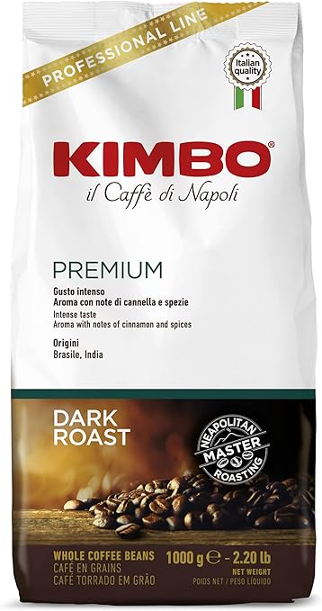 キンボ(KIMBO)コーヒー豆 エスプレッソ イタリア(ベリーダークロースト アラビカ50% ロブスタ50%)プレミアム 1kg