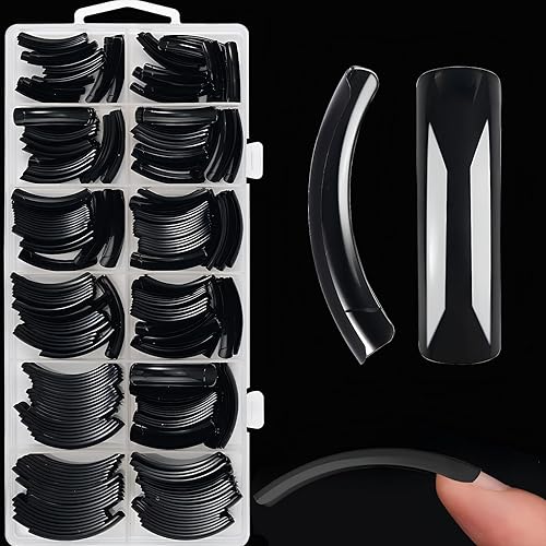 Curved Nail Tips, Long Curved Press on Nails, 12 Different