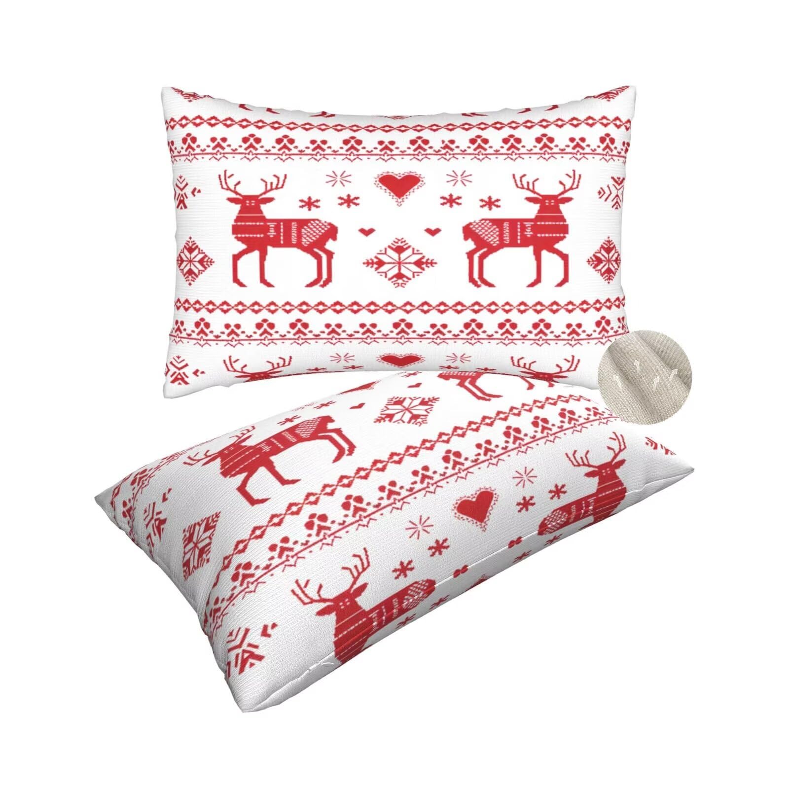 Housses de coussin Noël 50x80 cm pour protéger et embellir les oreillers rectangulaires du salon