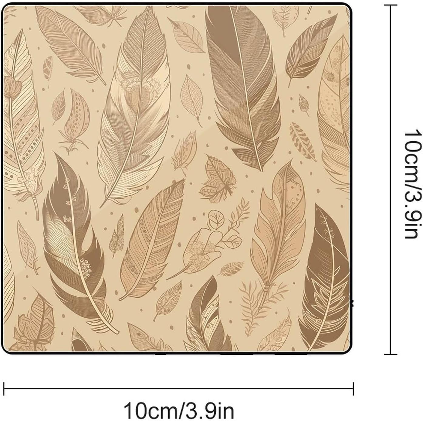 Beige Leaf Pattern Music Refrigerator Sticker image 2