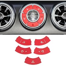 For GWM Tank 300 2022 2023, Red Accessories Engine Start Stop Headlight AC ESS Center Console Button Cover Sticker Anti-Scratch