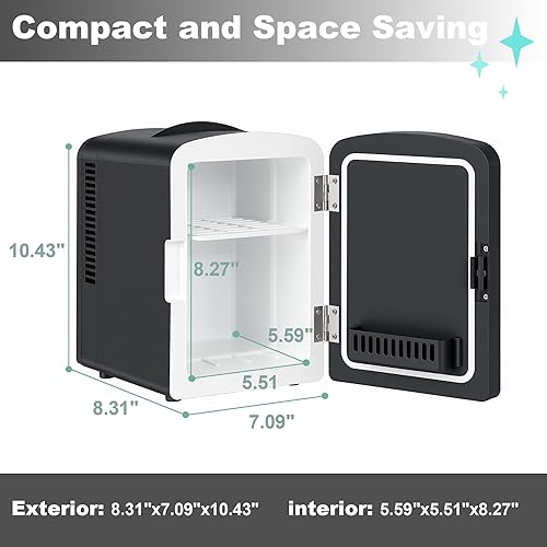 Miniatura 6 de Iceblue Mini nevera 4L Mirror - Negro