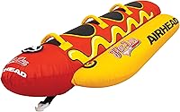 Vista 1 de Airhead Hot Dog remolcable Múltiples modelos, tubo para navegación y deportes acuáticos, almohadillas de asiento de neopreno, cubierta de nailon