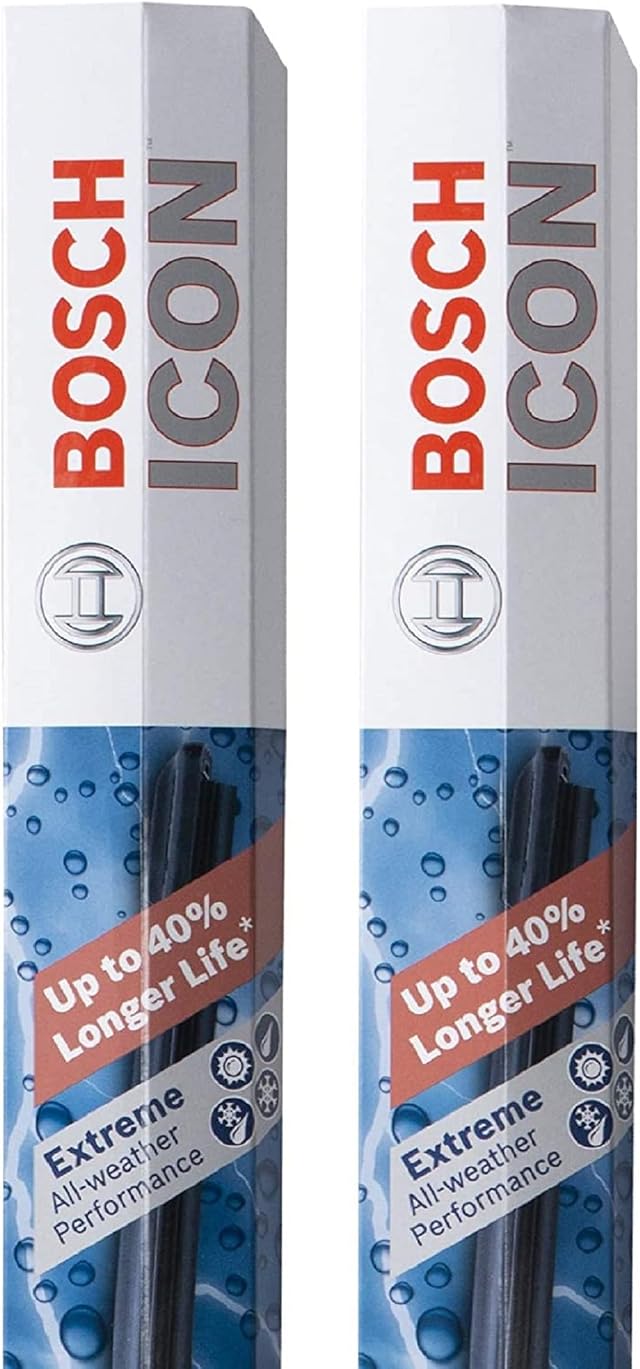 BOSCH 26A16A ICON Beam Wiper Blades - Set of 2 Blades (26A & 16A) | Driver and Passenger Side; Extreme All-Weather Performance and Up to 40% Longer Life