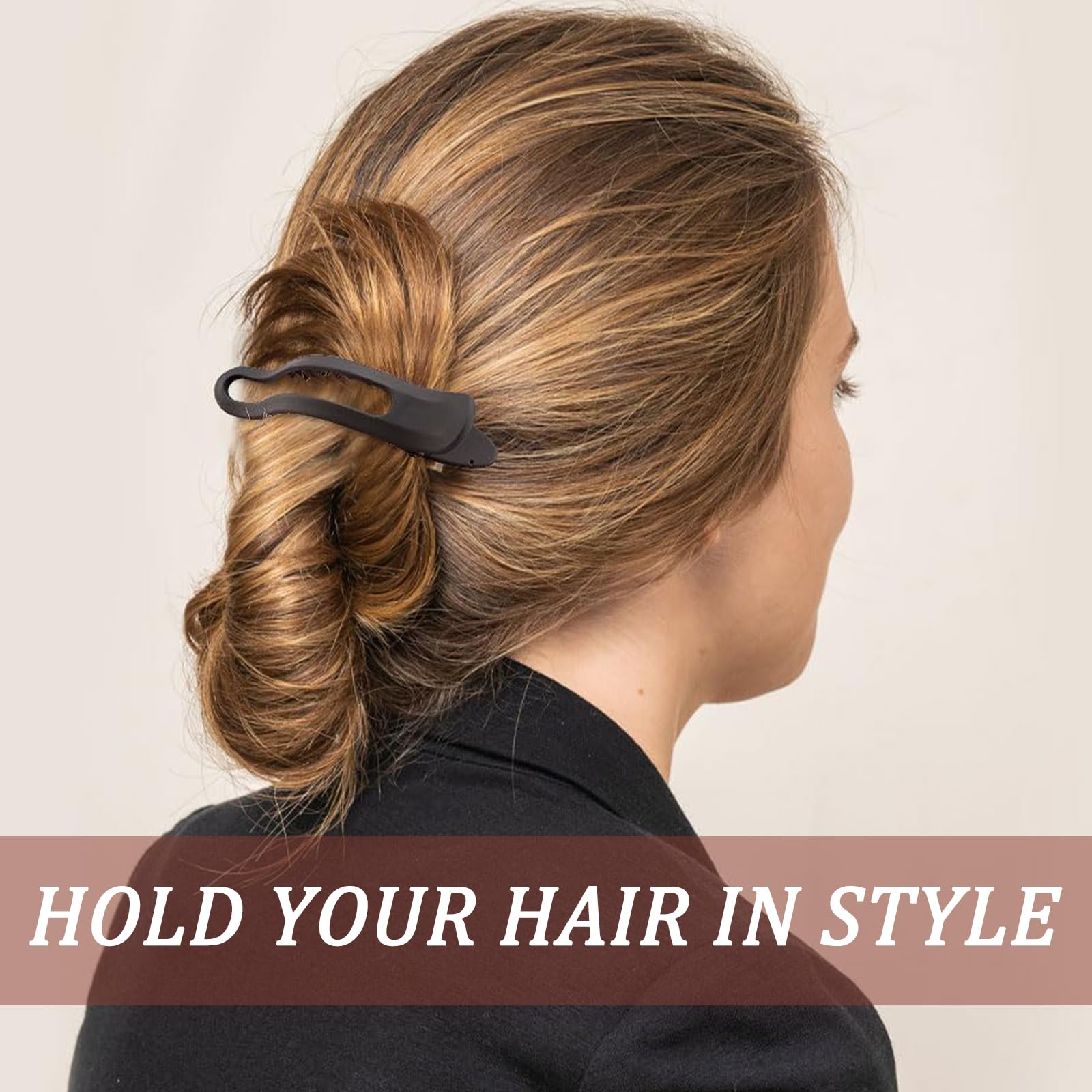 Flat Hair Claw Clips, 4 PCS Lay Flat Hair Clip For Girls In 2 Style - Image 4