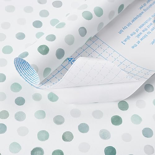 Miniatura 15 de Dimoon Papel tapiz autoadhesivo de 17.3''x78.7'' pulgadas con diseño floral lindo, papel de contacto vintage estilo aldea campestre, casa de campo,