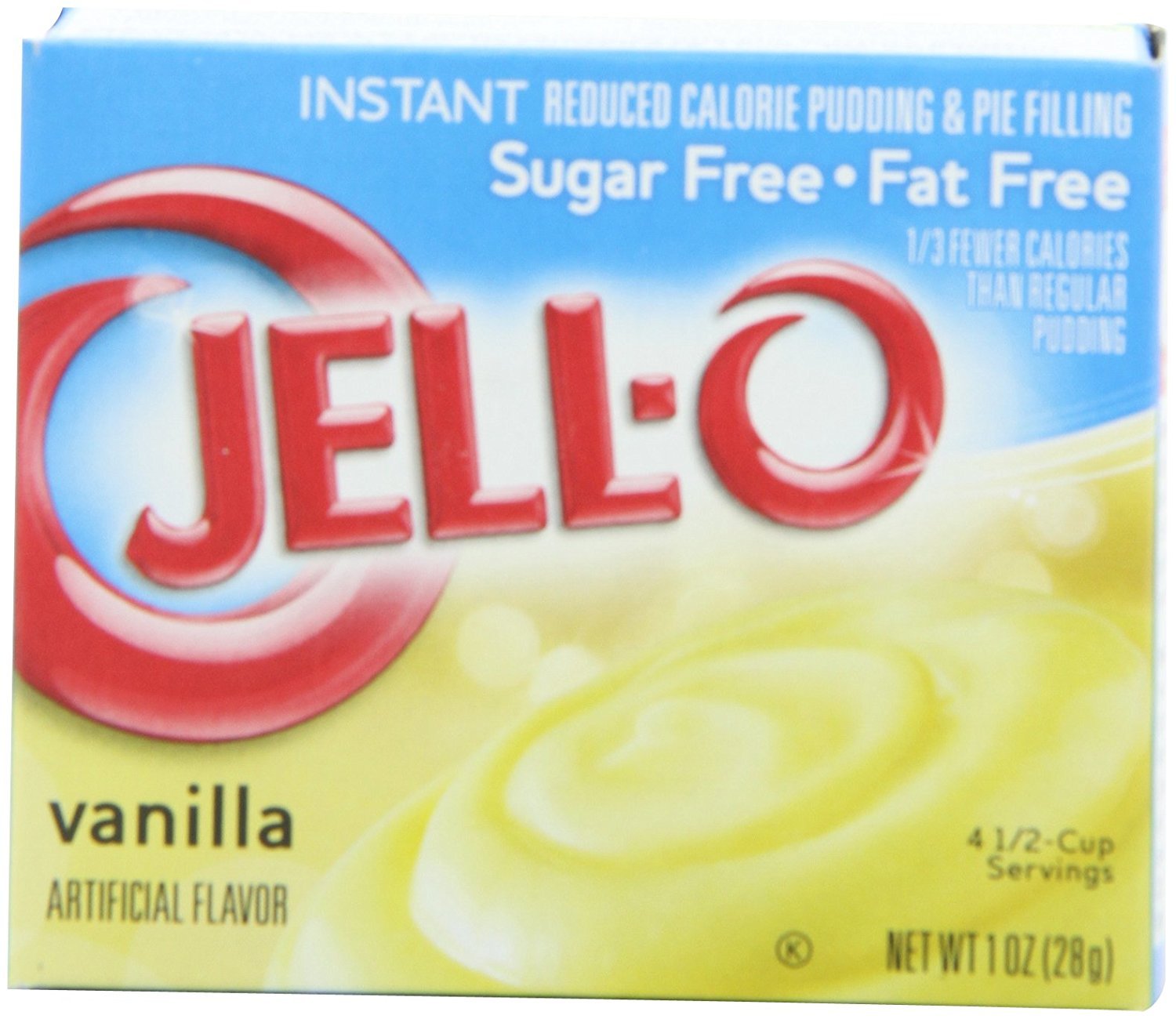 Jell-O Instant Vanilla Sugar-Free Fat Free Pudding & Pie Filling (1 oz Boxes, Pack of 24)